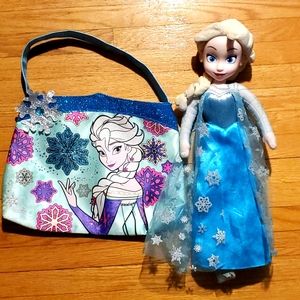 Frozen Elsa doll and purse set